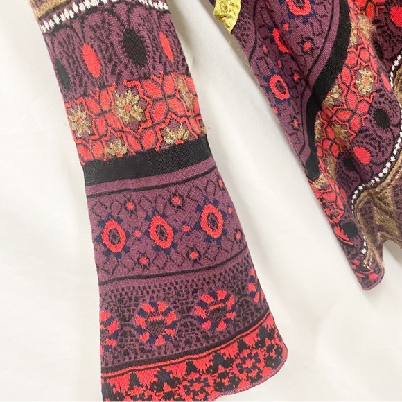 Free People World Traveler Boho Alpaca Blend Pullover Tunic Sweater - Picture 7 of 13